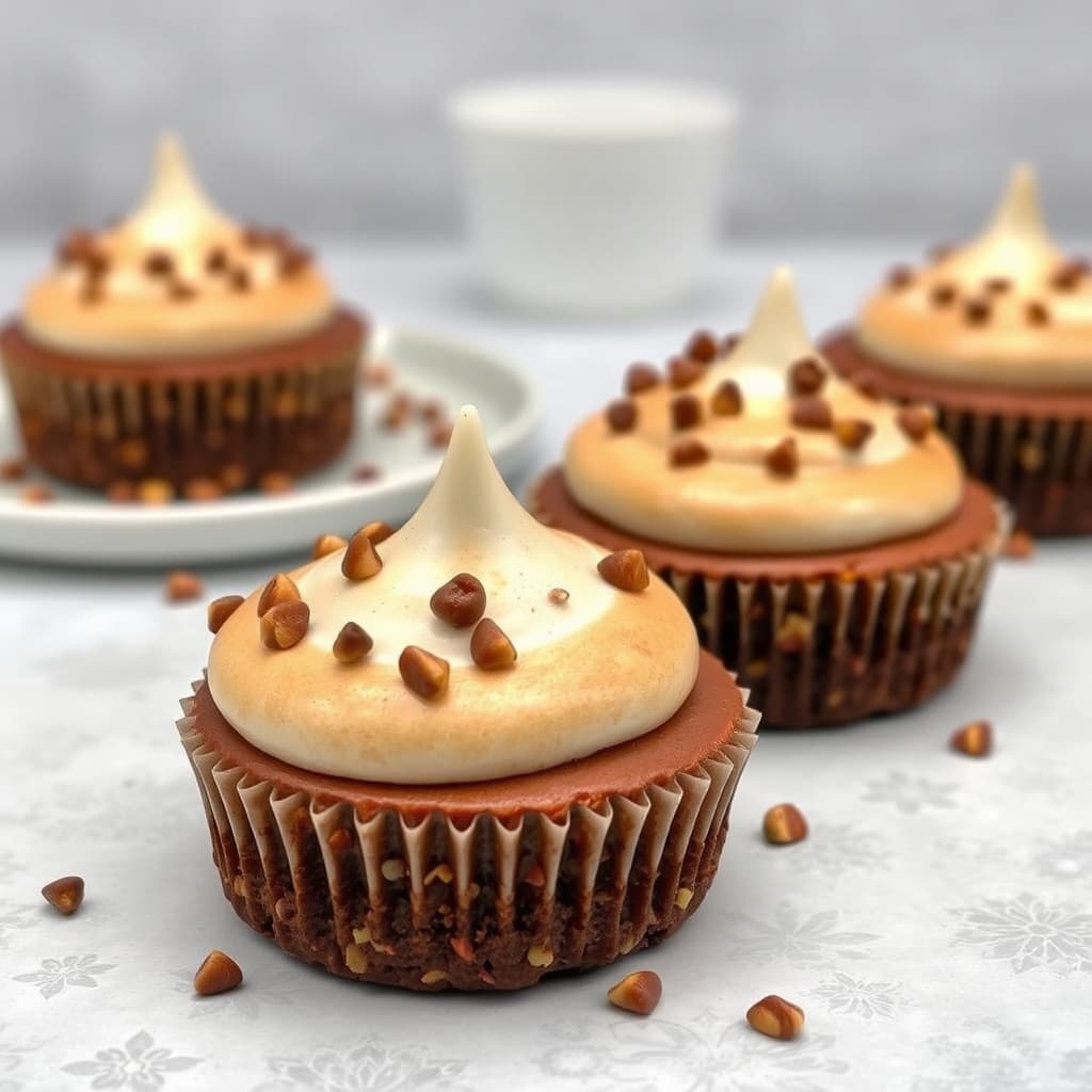 Individuelle sjokolade- og nøtte-meringuekaker