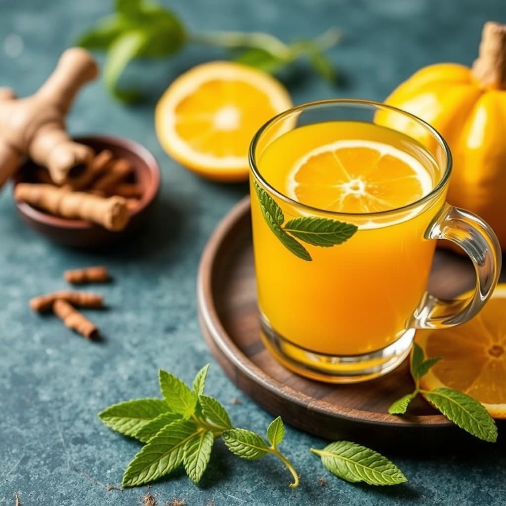 Ingefær- gurkemeie urtete