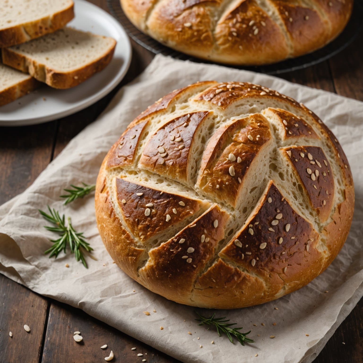 Ingen elting, håndverksaktig brød