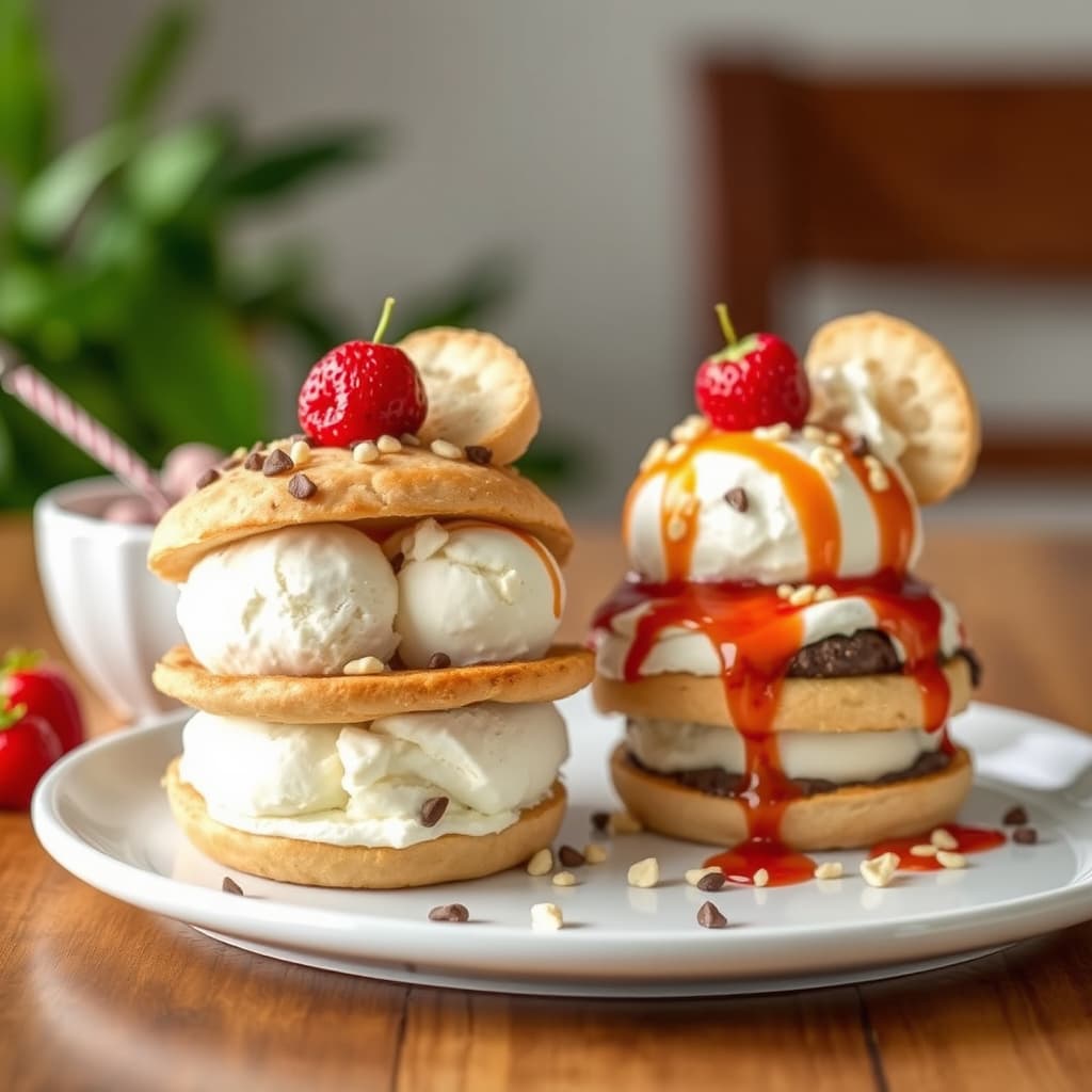 Ingen oppskrift Oppskrift: Is-sandwicher og sundaeer