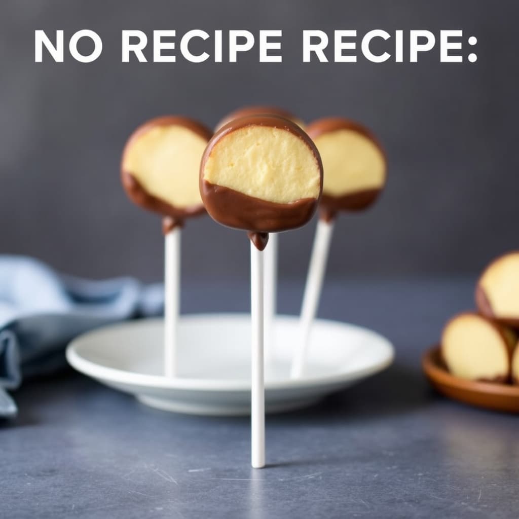 Ingen oppskrift Oppskrift: Sjokoladedekorerte ostekake-lollipopper