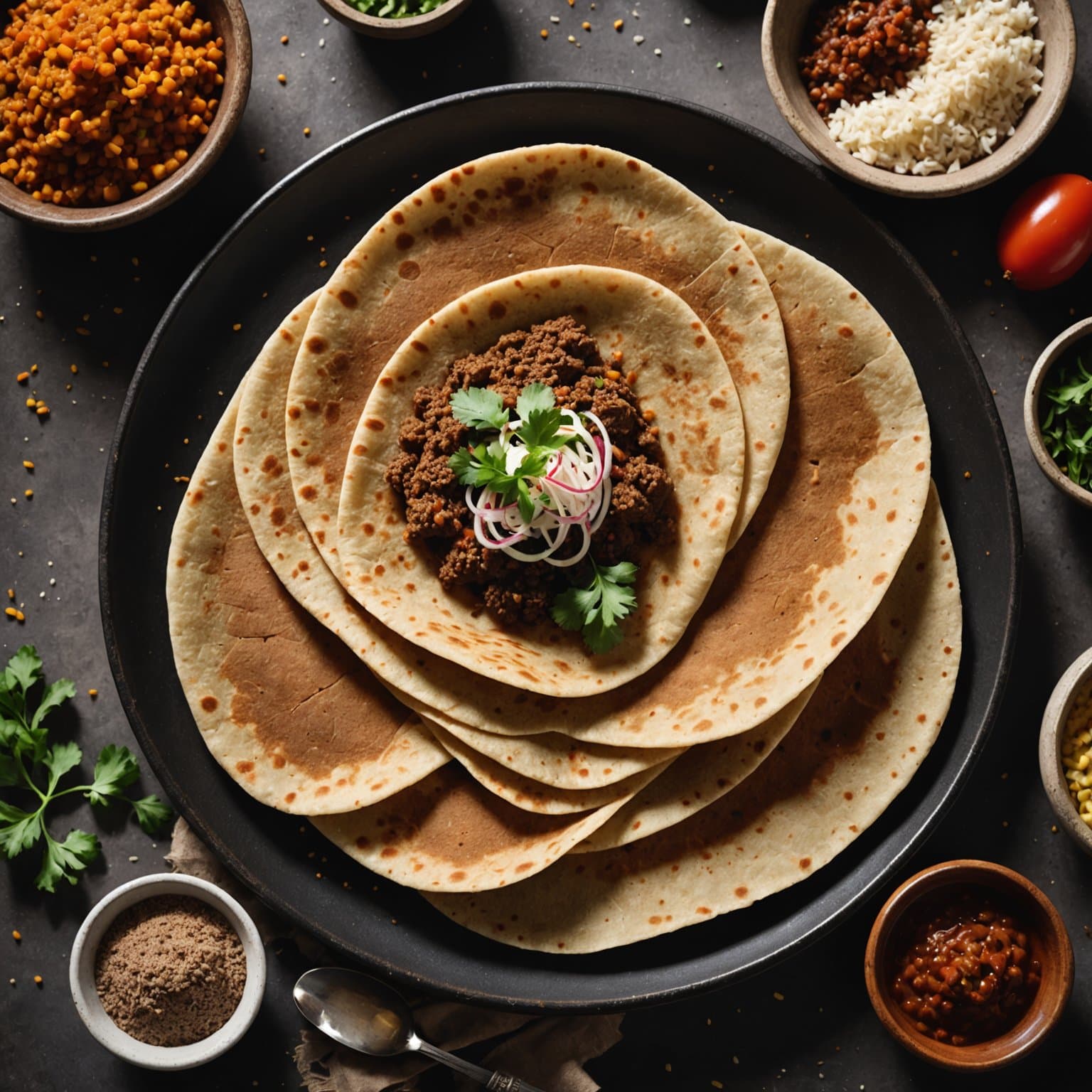 Injera (etiopisk flatbrød)