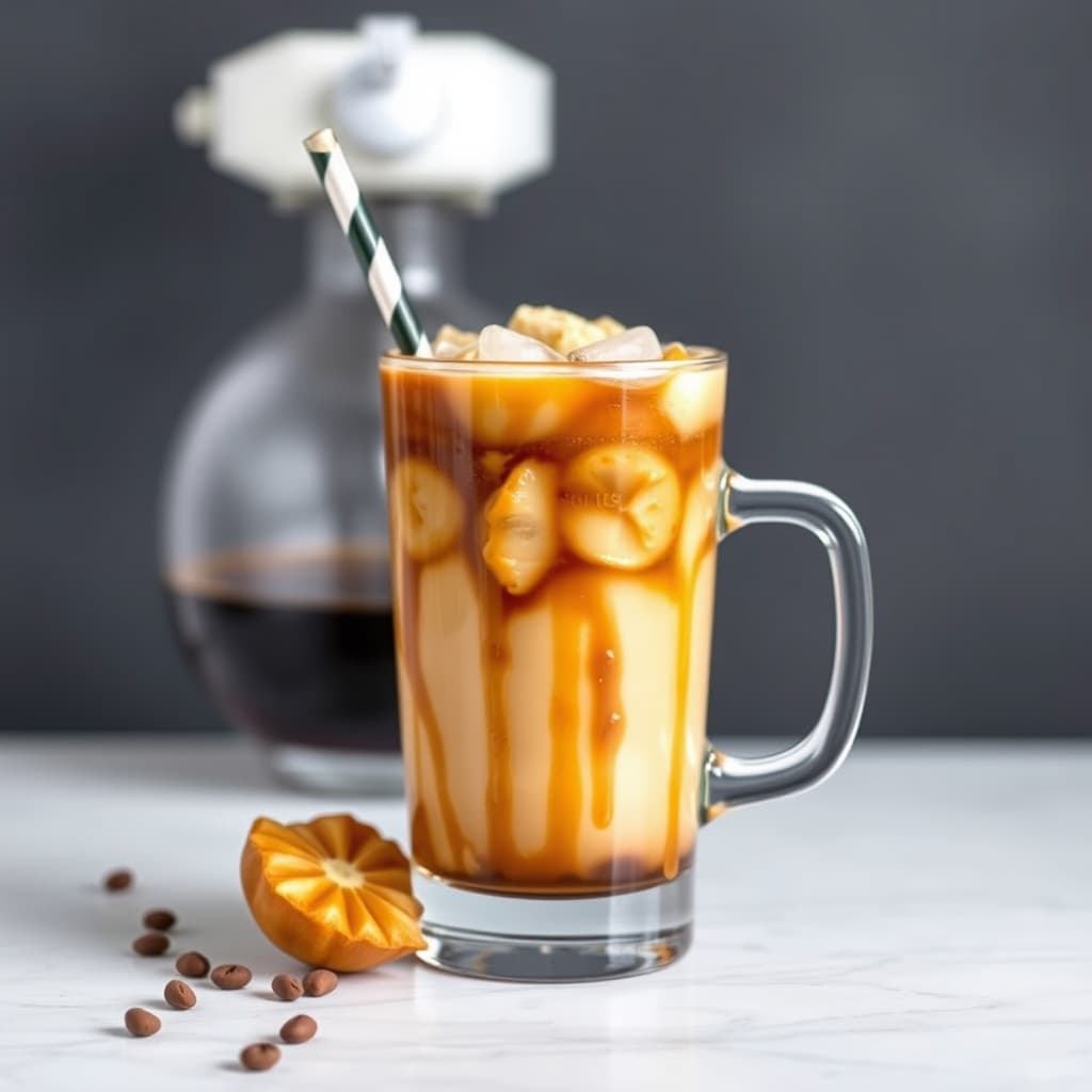 Iskald karamellkaffe