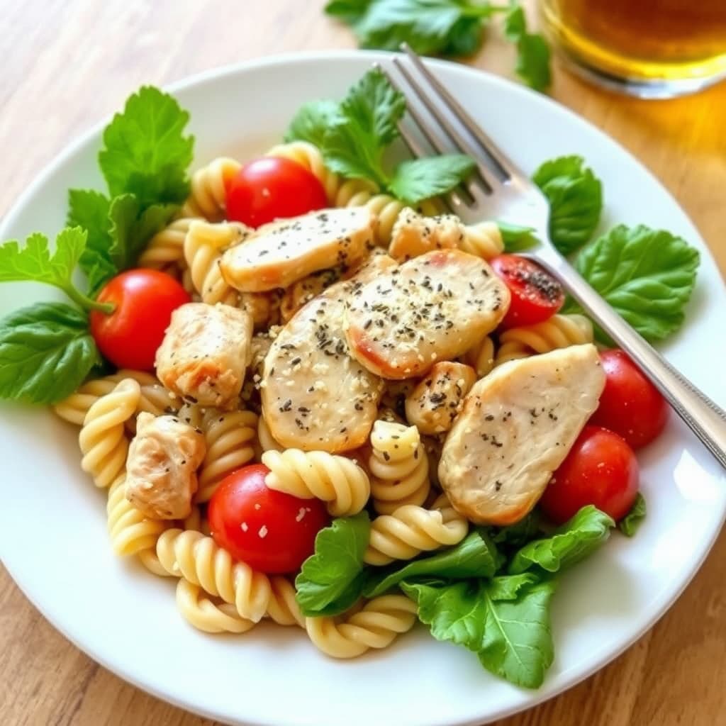 Italiensk kyllingpasta salat