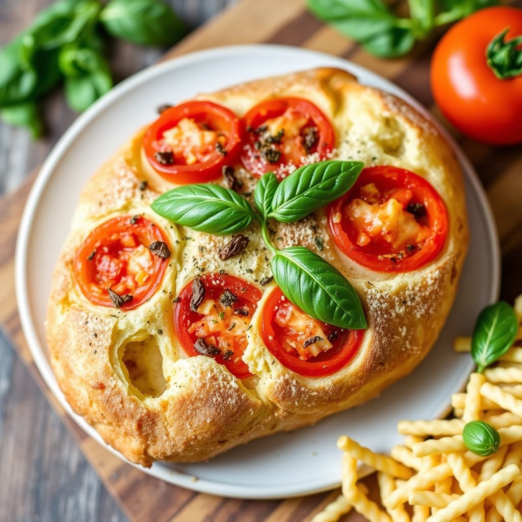 Italiensk stil tomatbrød