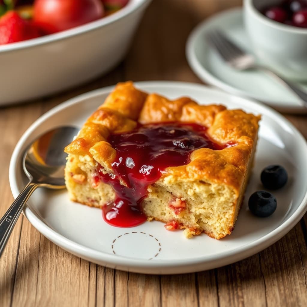 Jam Bread Pudding