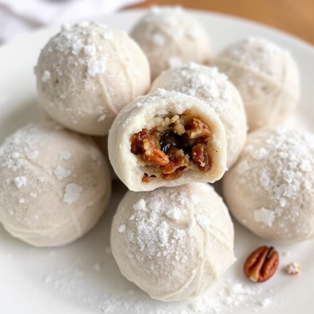 Jamfylte pekannøtt-sneballer