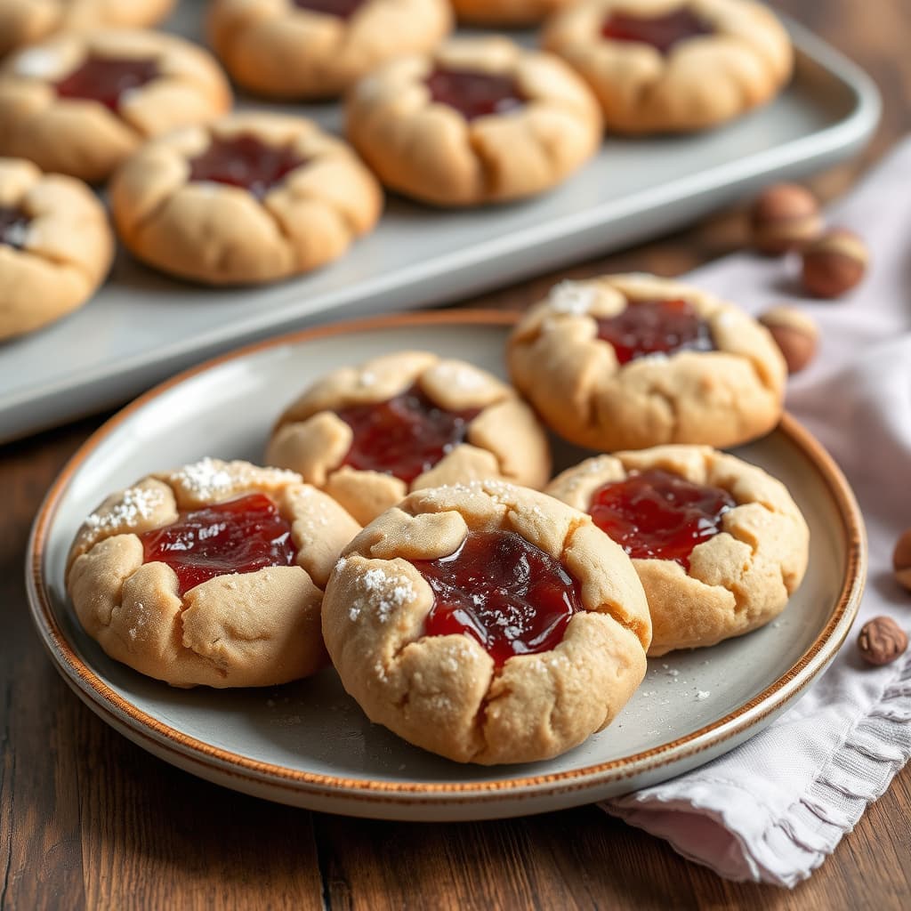 Jams- og hasselnøttkaker