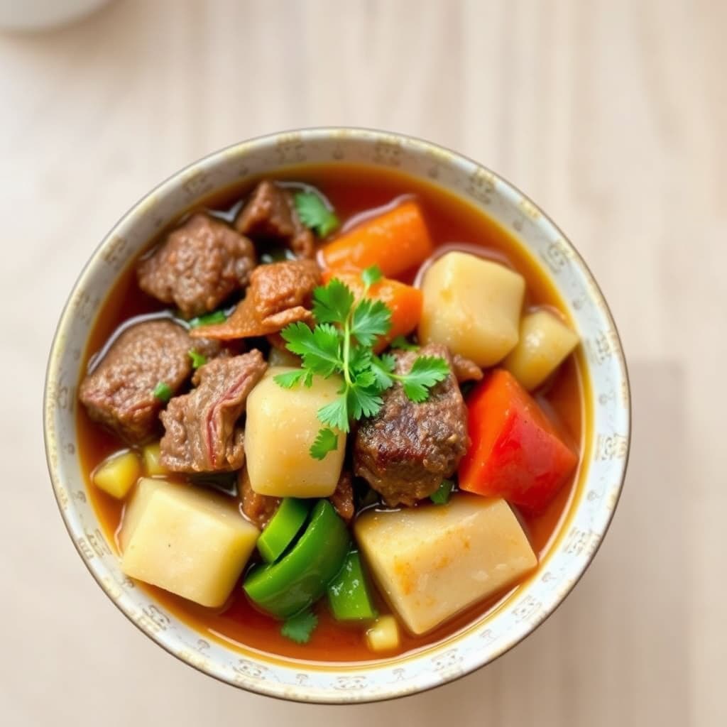 Japansk biff- og grønnsaksgryte