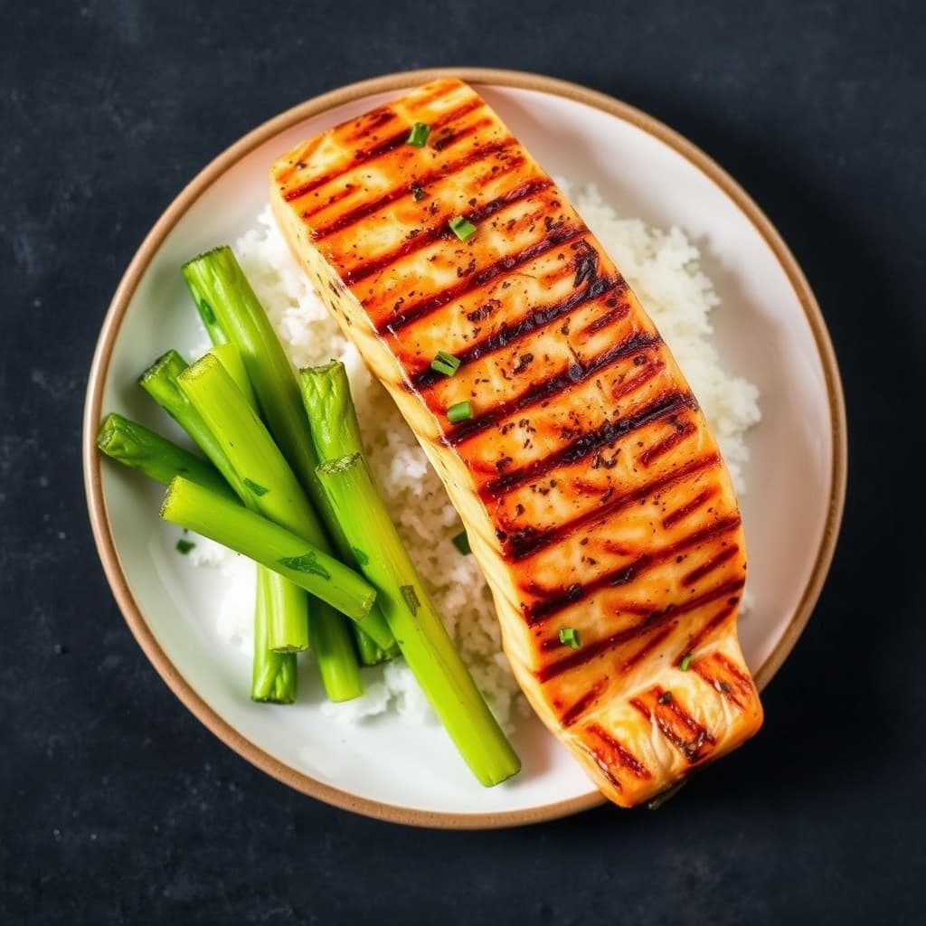 Japansk-inspirert grillet laks