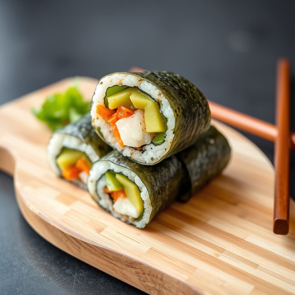 Japansk syltetøy-rull (Handroll, Temakisushi)
