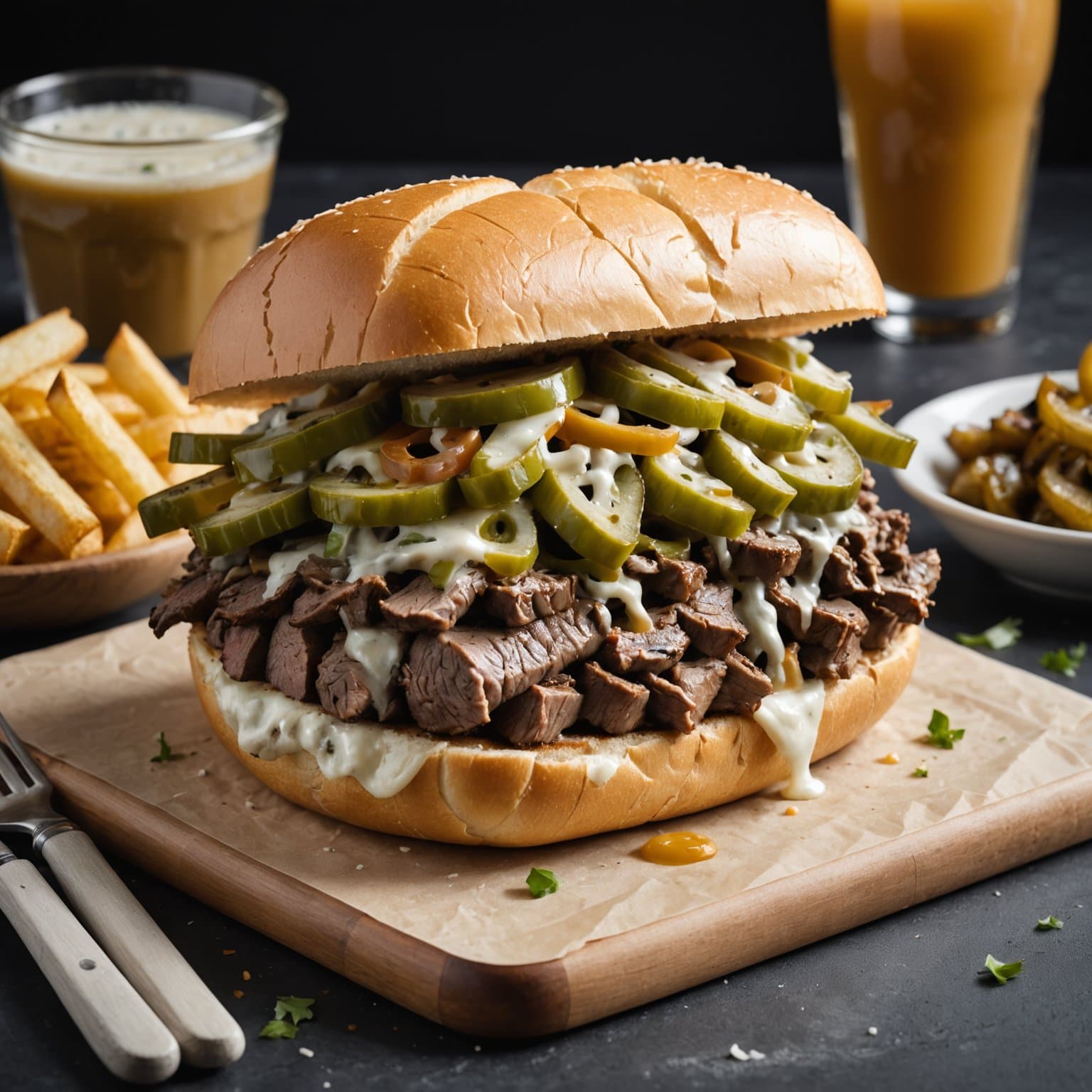 Jeremy's Philly Steak and Cheese Sandwich