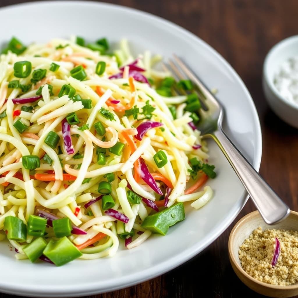 Jicama- og koriandersalat