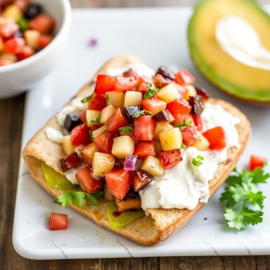 Jimbo's Hambo med grillede frukt-salsa