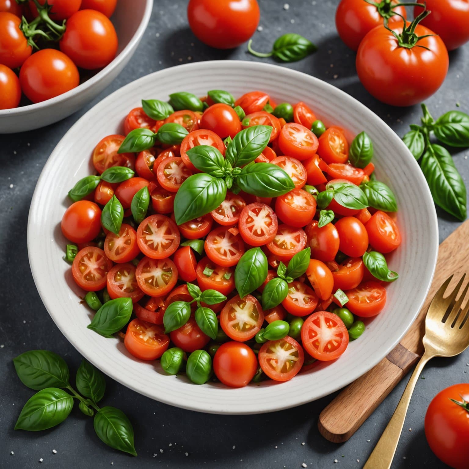 Joan Nathans kokte tomat- og paprikasalat