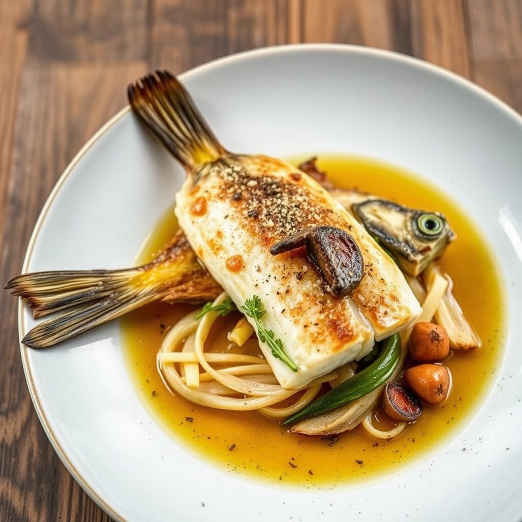 John Dory med stekt fennikel og ansjovissmørsaus