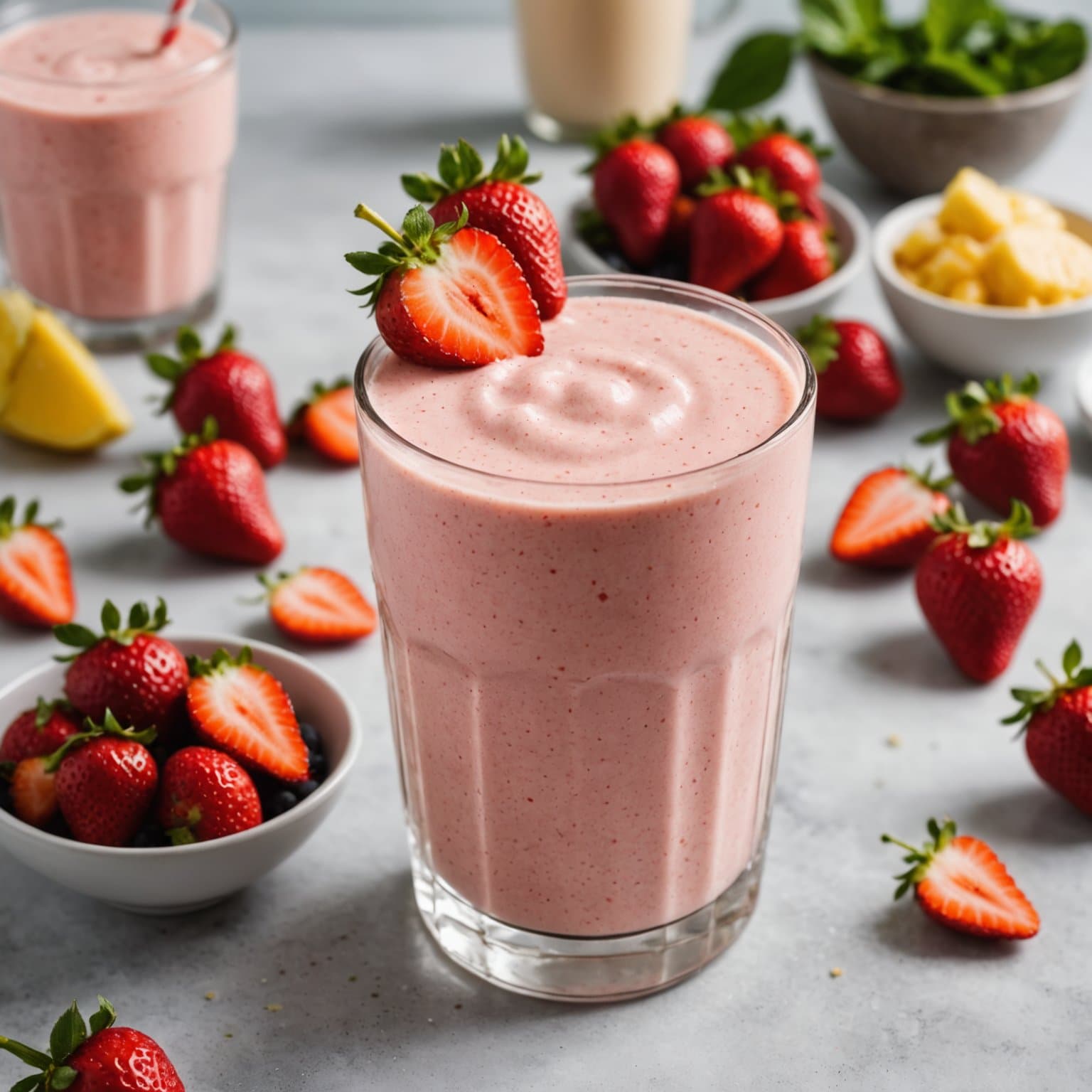 Jordbær Colada-smoothie