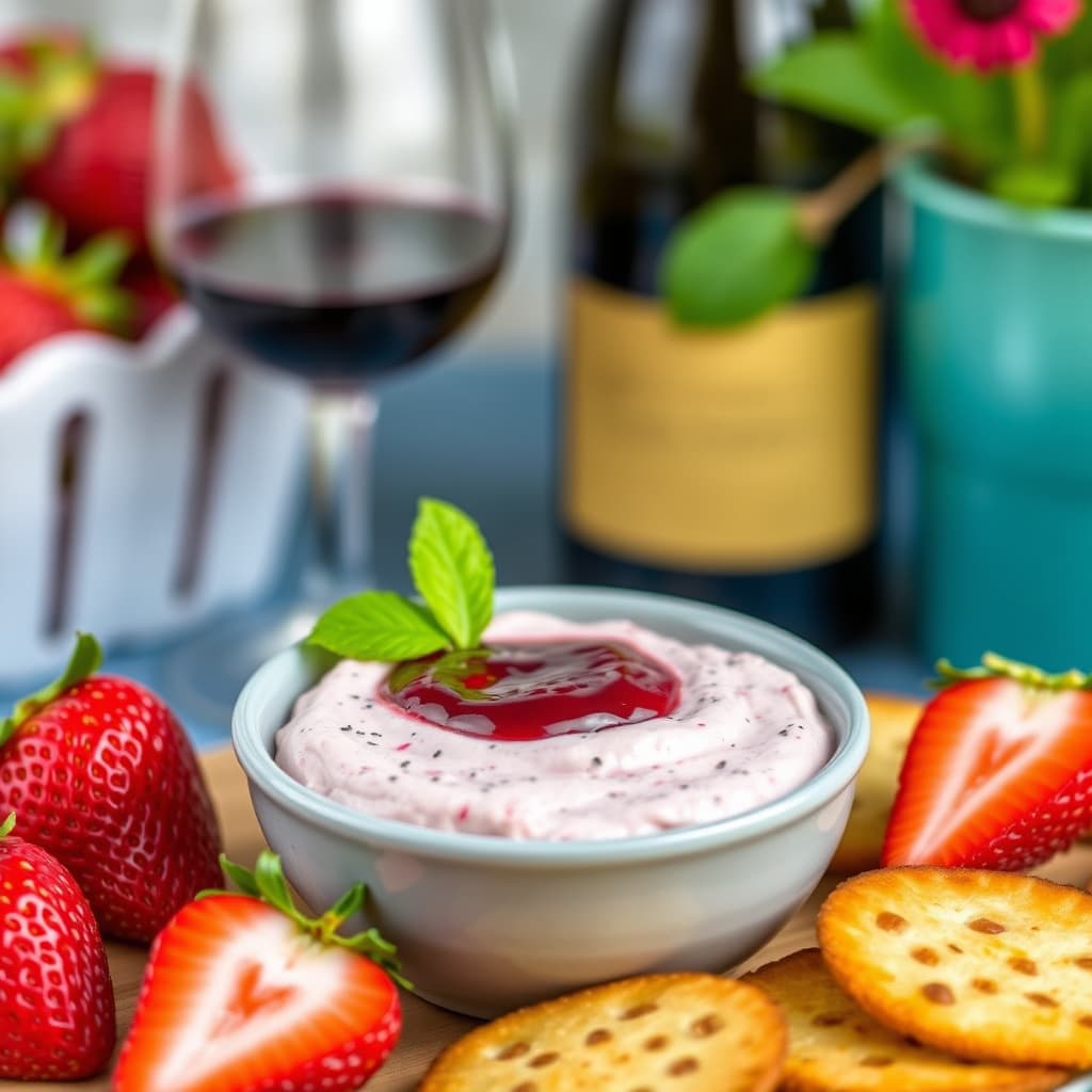 Jordbær med portvinsdipp