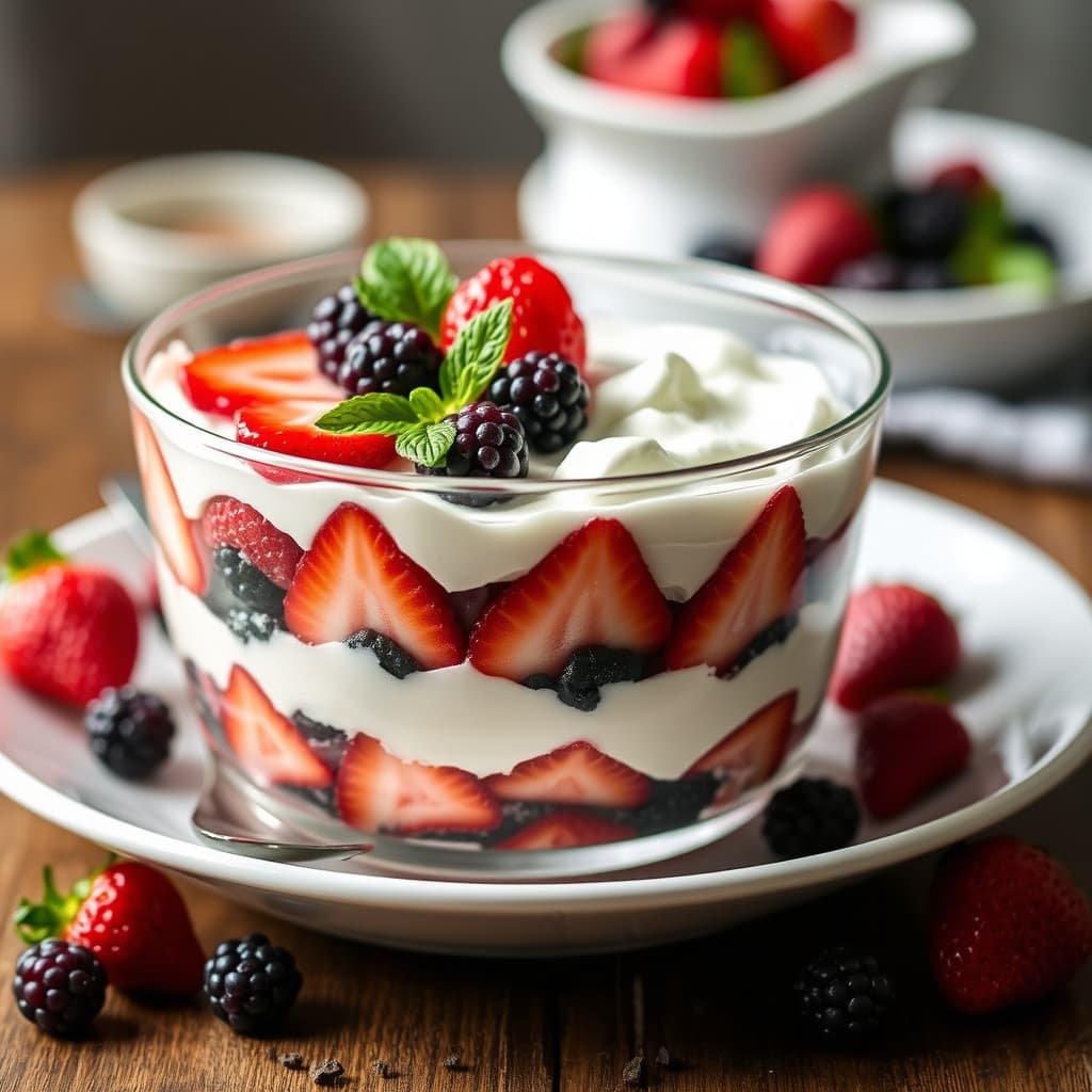 Jordbær- og bjørnebærsommertrifli