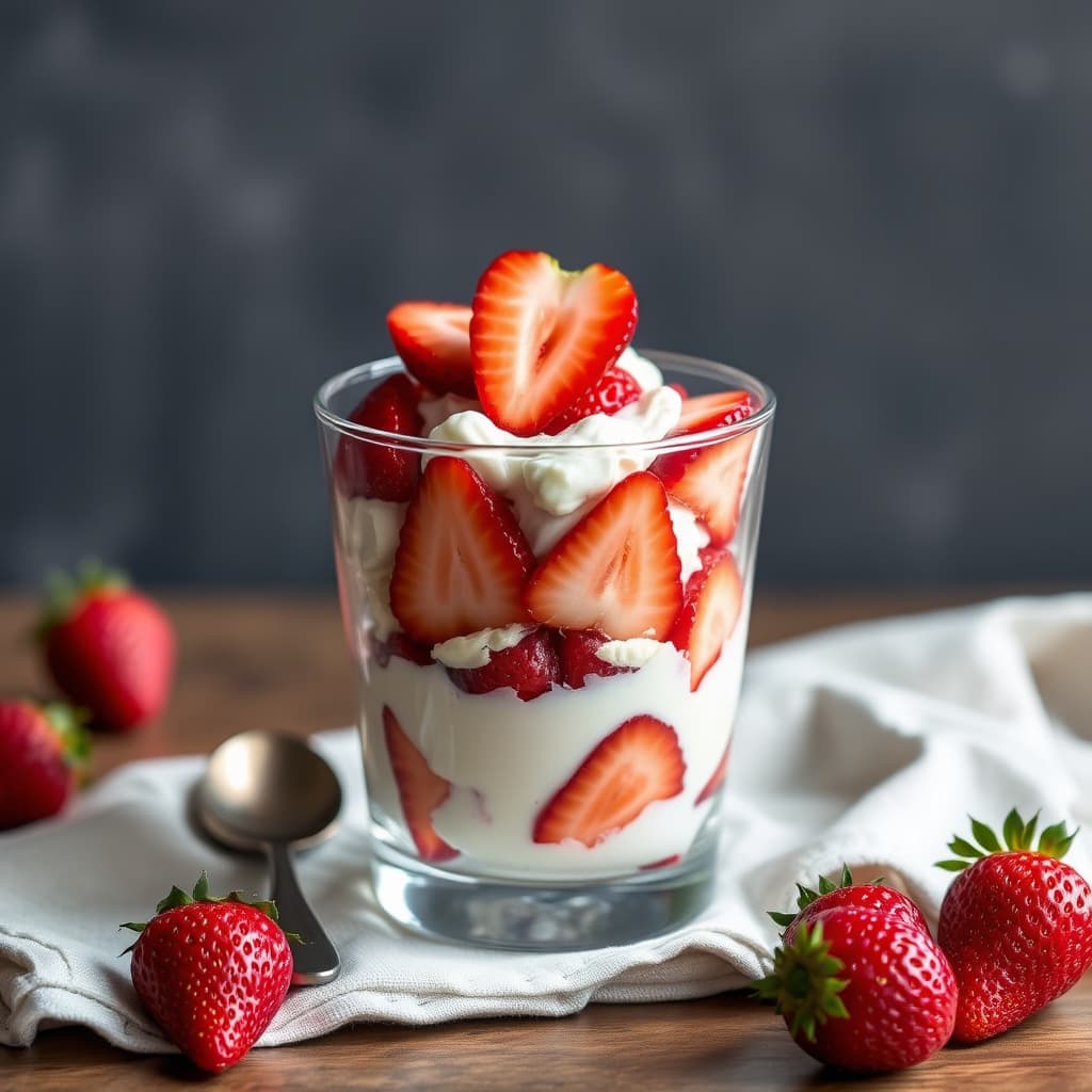 Jordbær-ricottaparfait