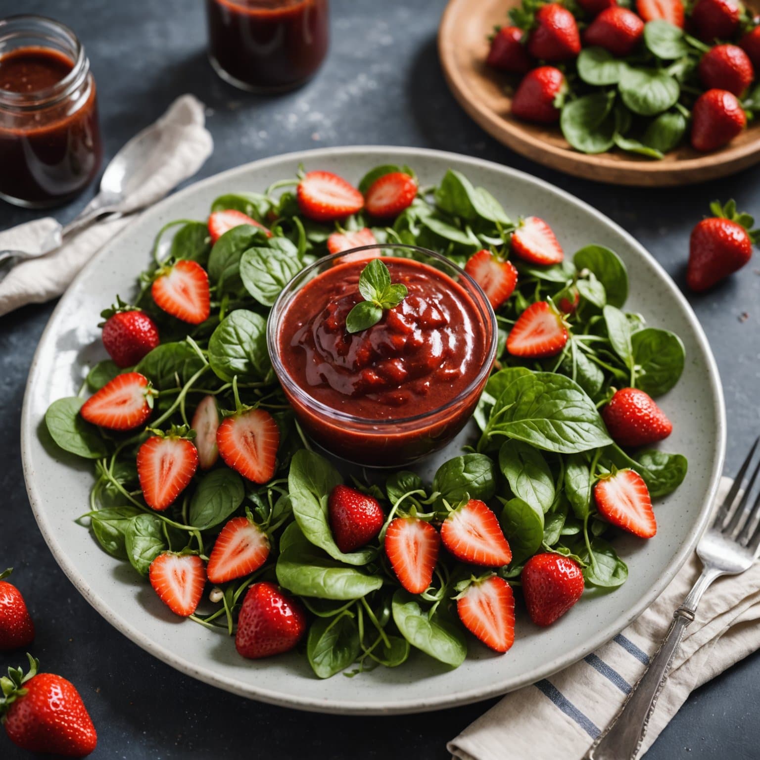 Jordbærsbalsamico-dressing