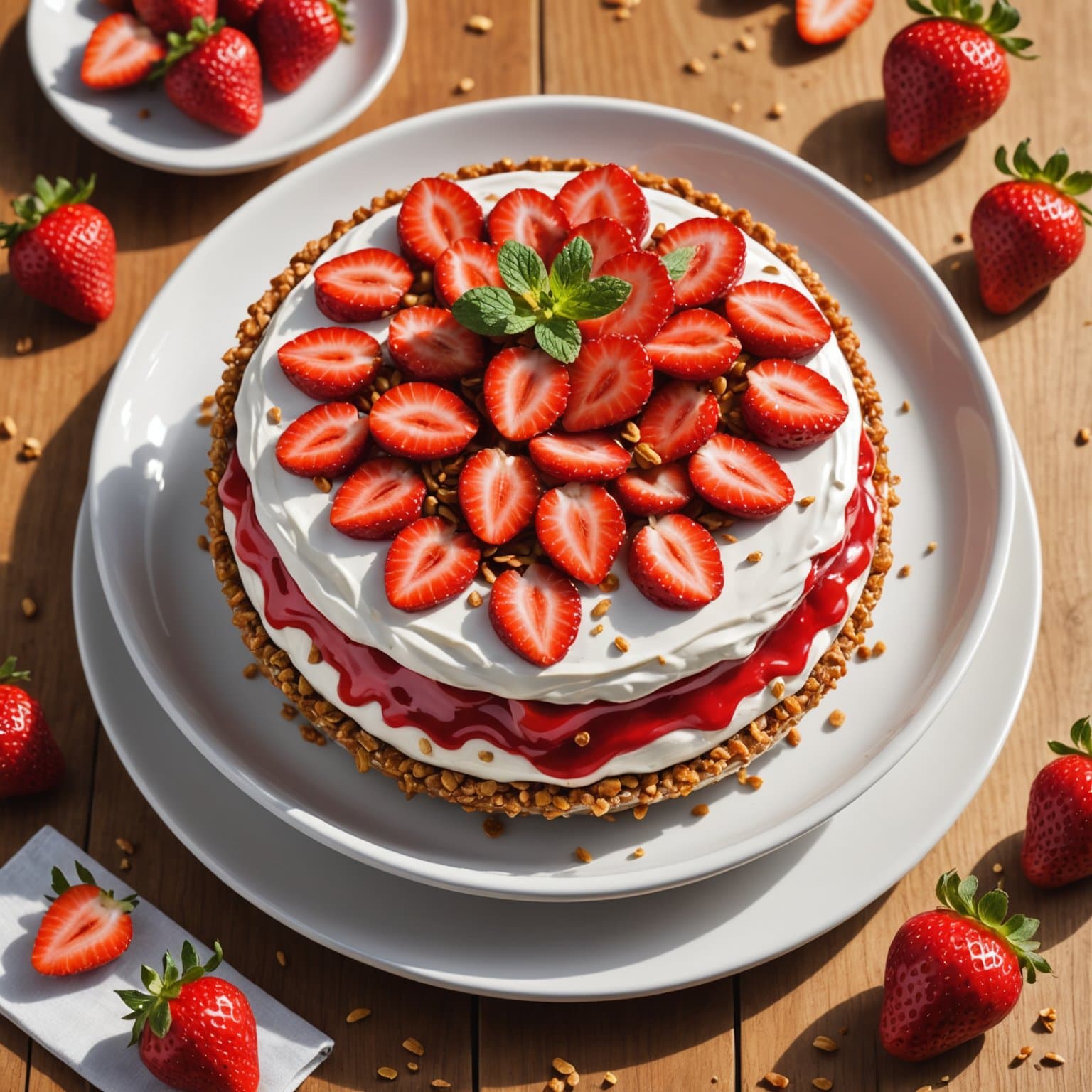 Judys jordbær-pretzelsalat