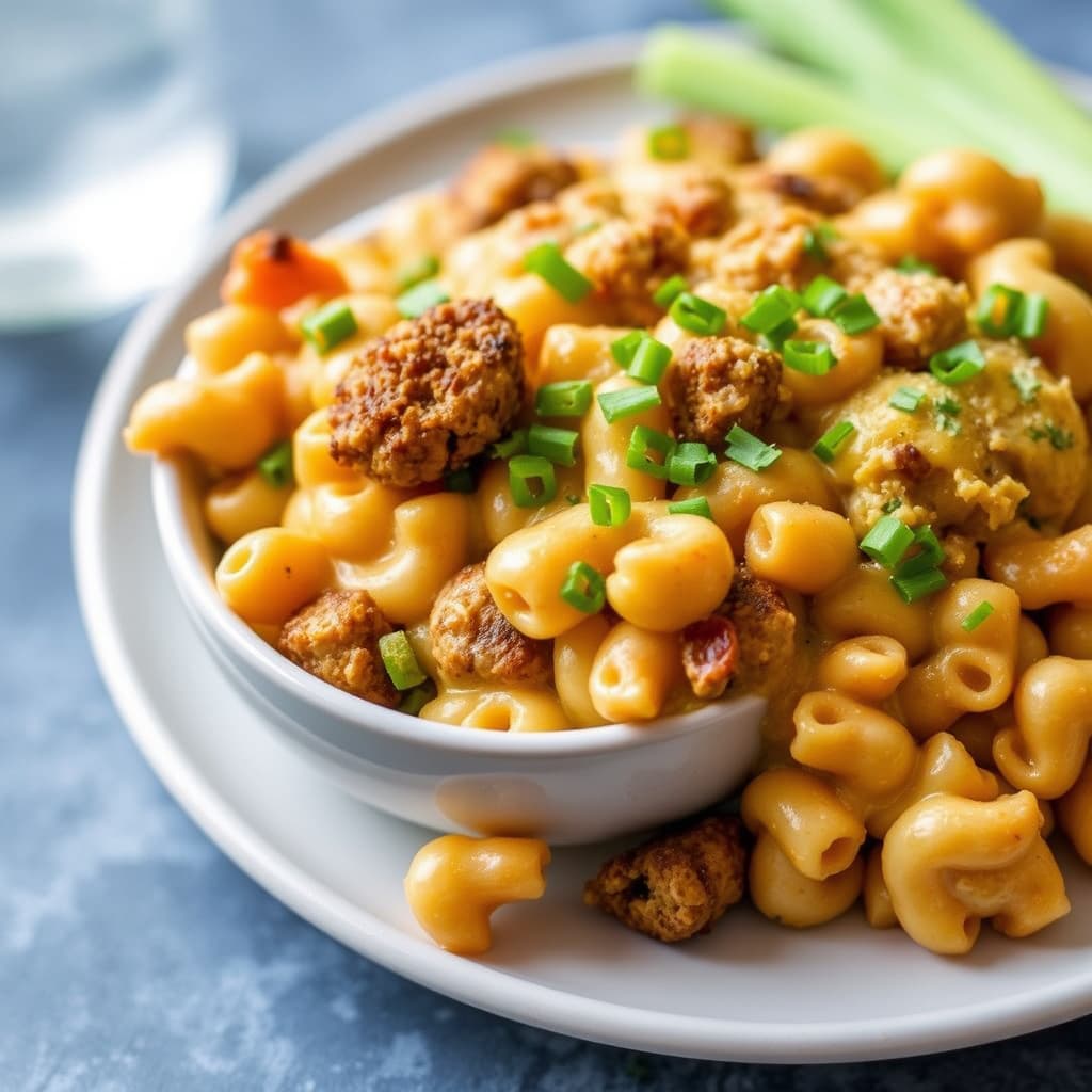 Juksende cheeseburger-makaroni