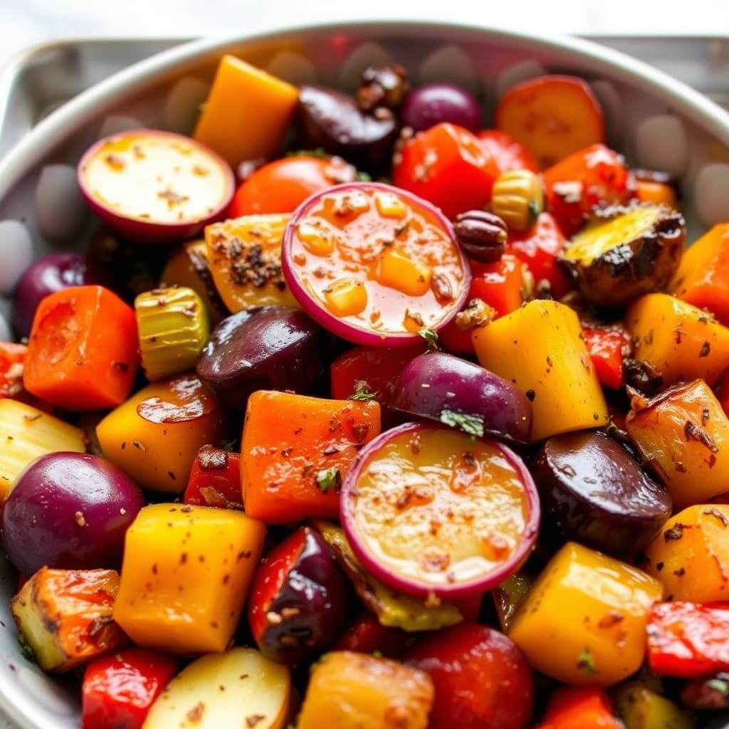 Juvelsatte ovnsbakte grønnsaker