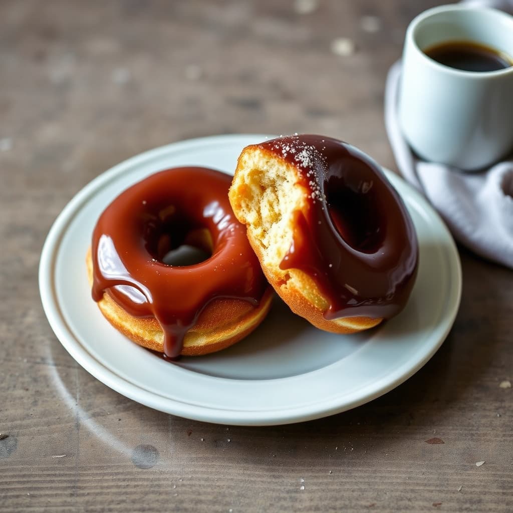 Kaffe-glaserte italienske doughnuts (Zeppole)