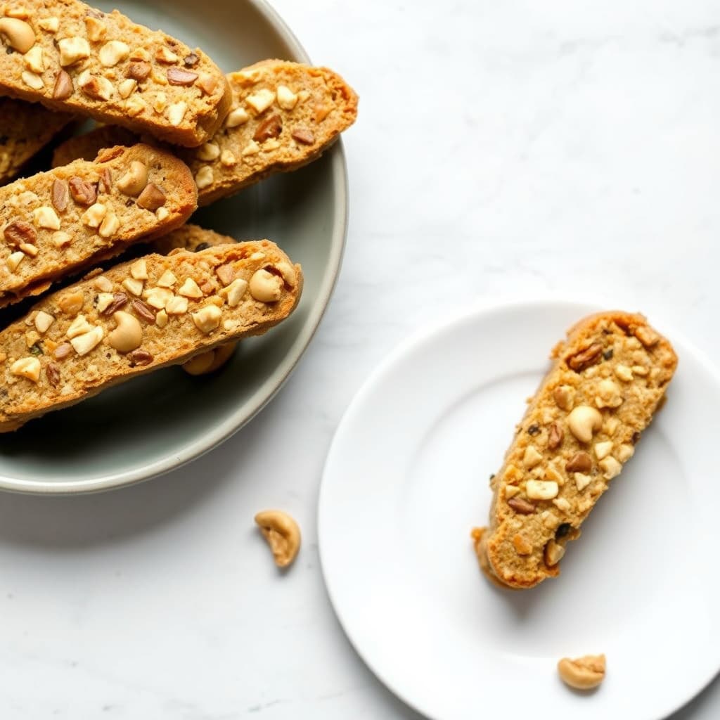 Kaffe- og cashewbiscotti