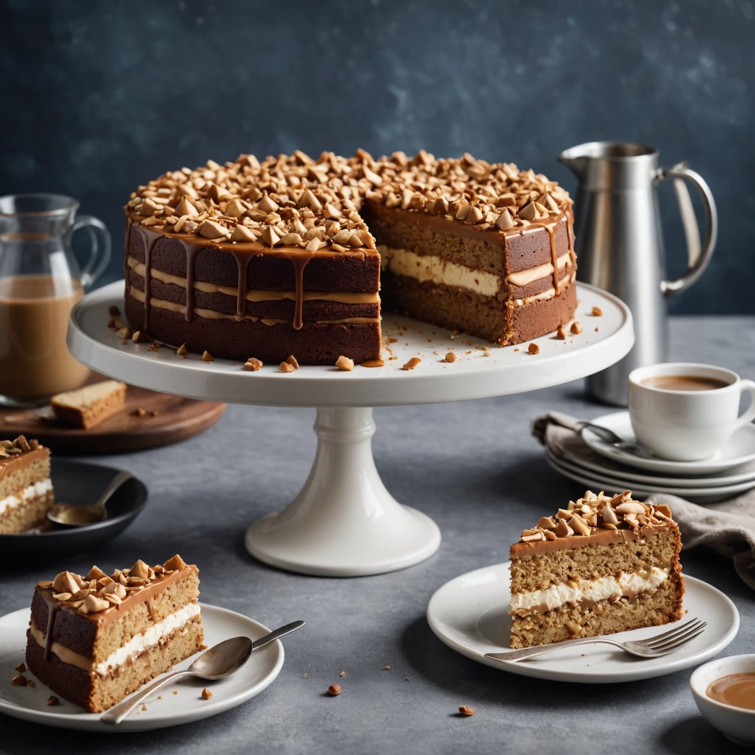 Kaffe- og toffee-knekkekake