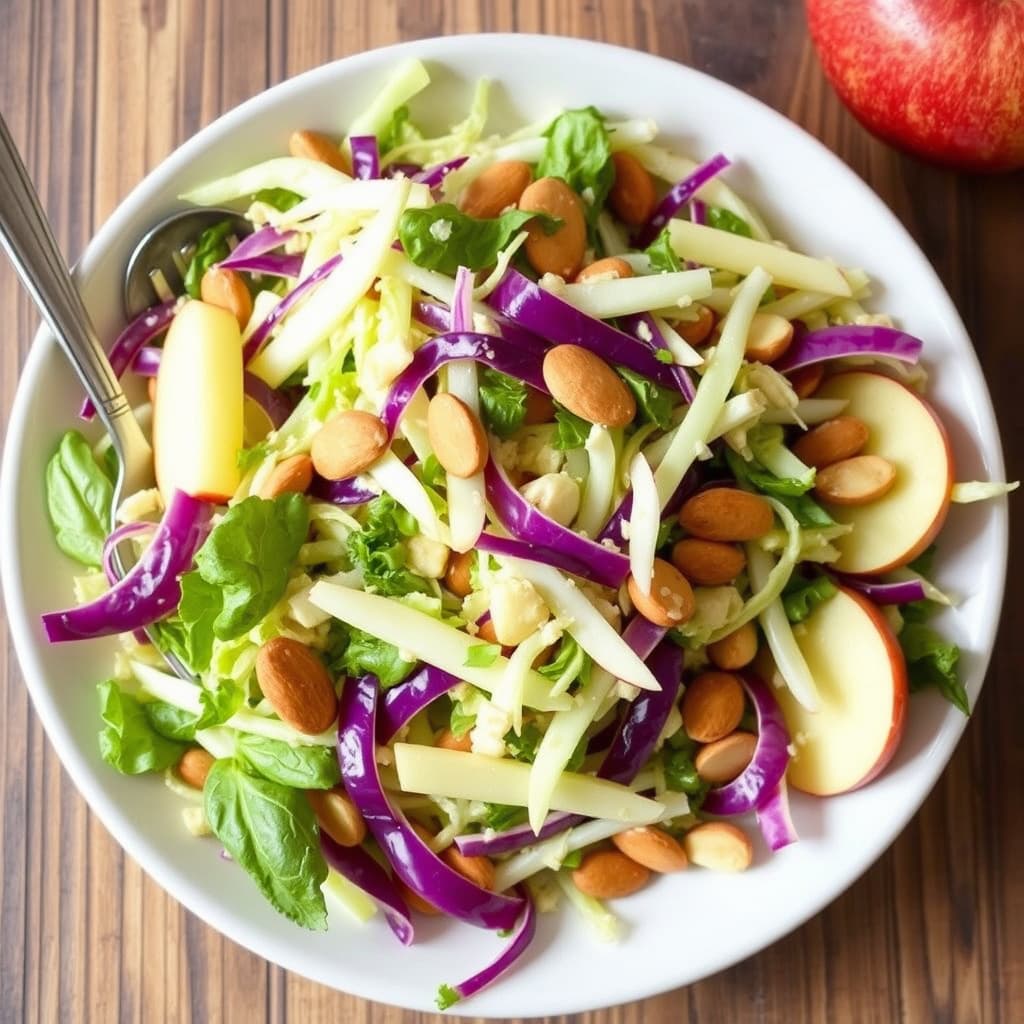 Kål-, eple- og mandelsalat