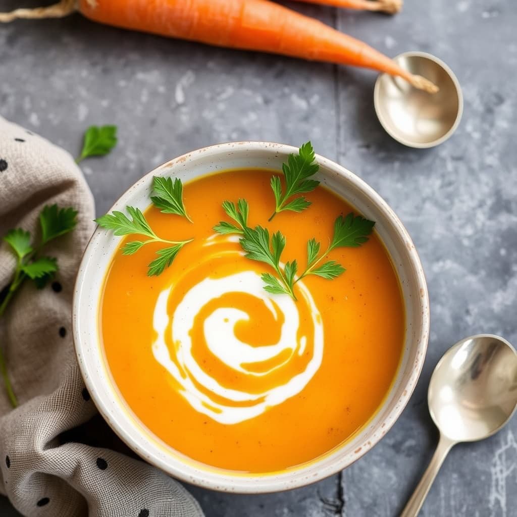 Kald gulrot- og honningsuppe