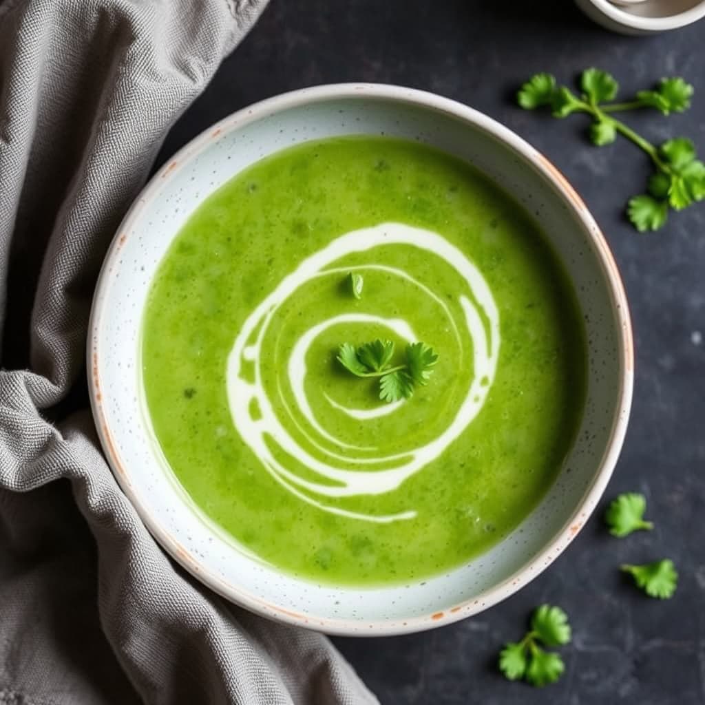 Kald kremet vannkresse-suppe