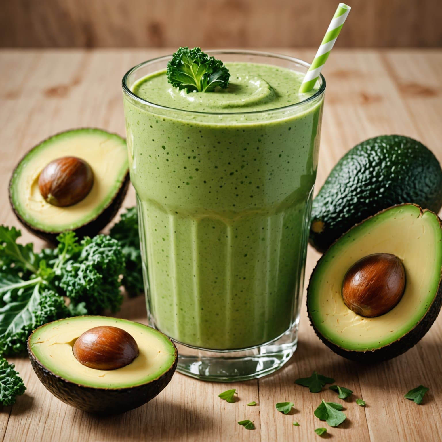 Kale- og avokadosmoothie