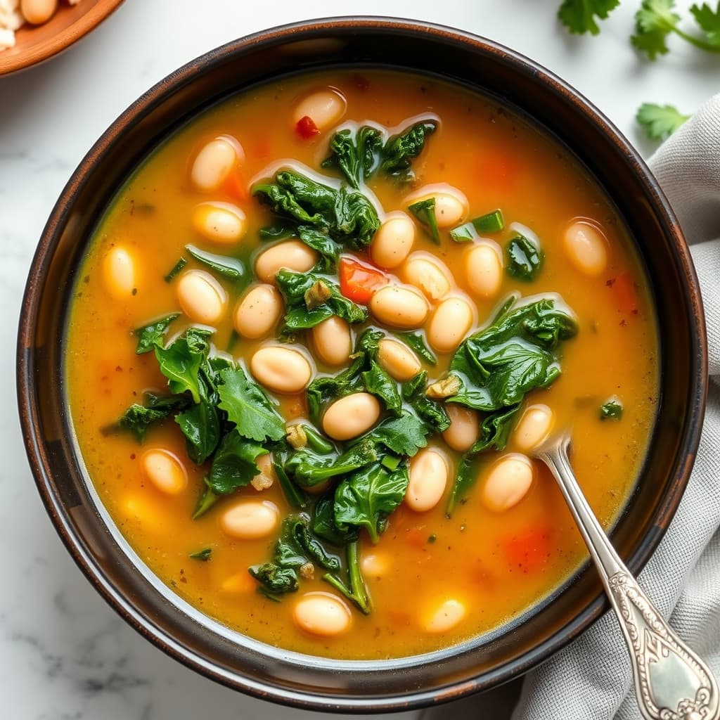 Kale- og hvitbønnesuppe