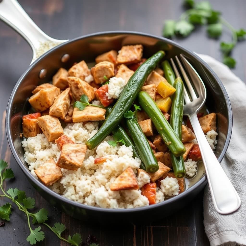 Kalkun- og okraskålmiddag