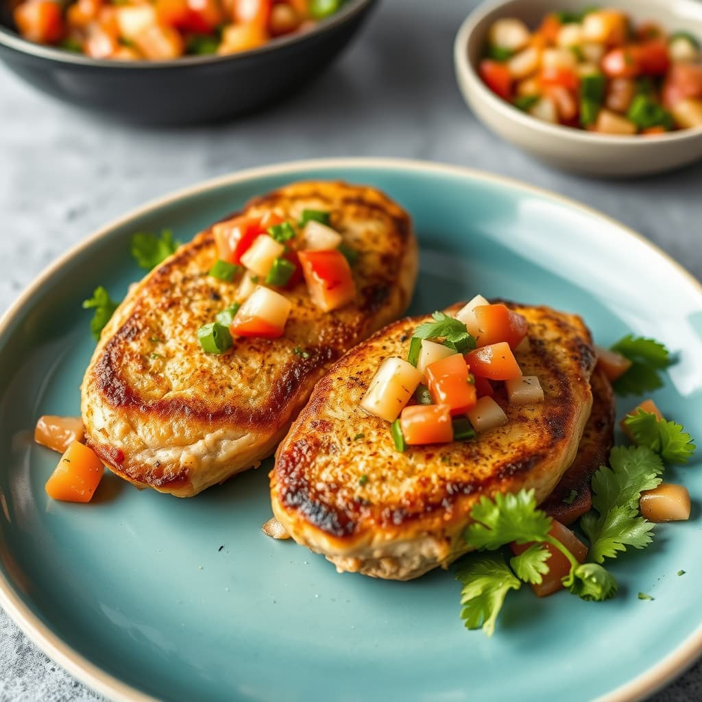 Kalkunskiver med stekepanters salsa