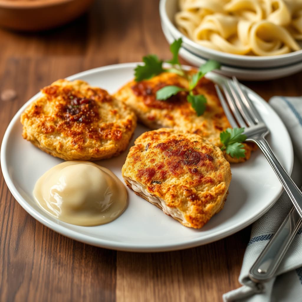 Kalkunskiver med stekt ravioli