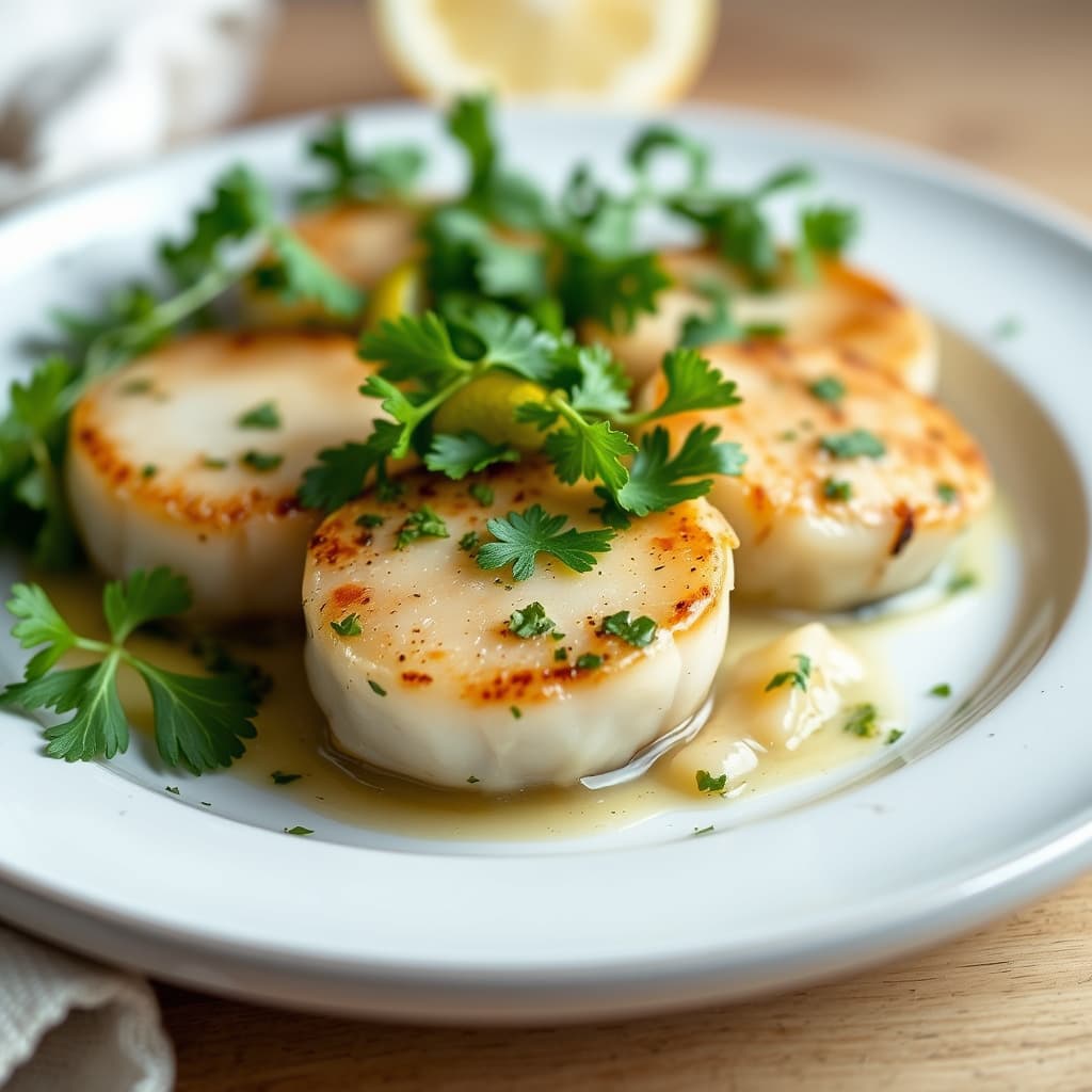 Kalveskiver med persille, sitron og hvitløk