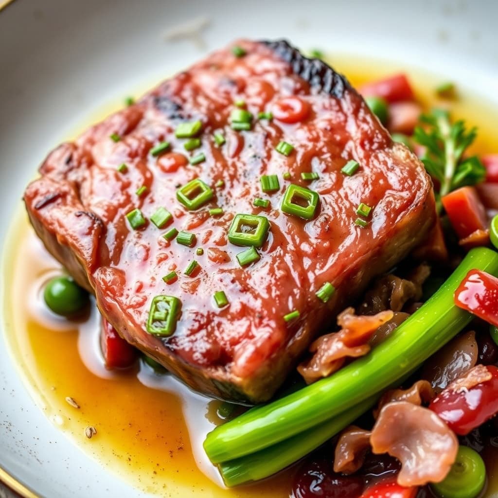 Kalvlever med vårløk, sherry og pancetta