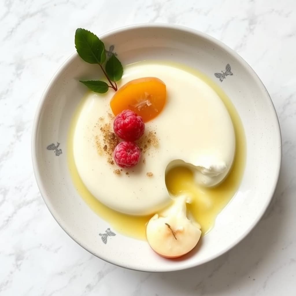 Kamillepanna cotta med kvitten