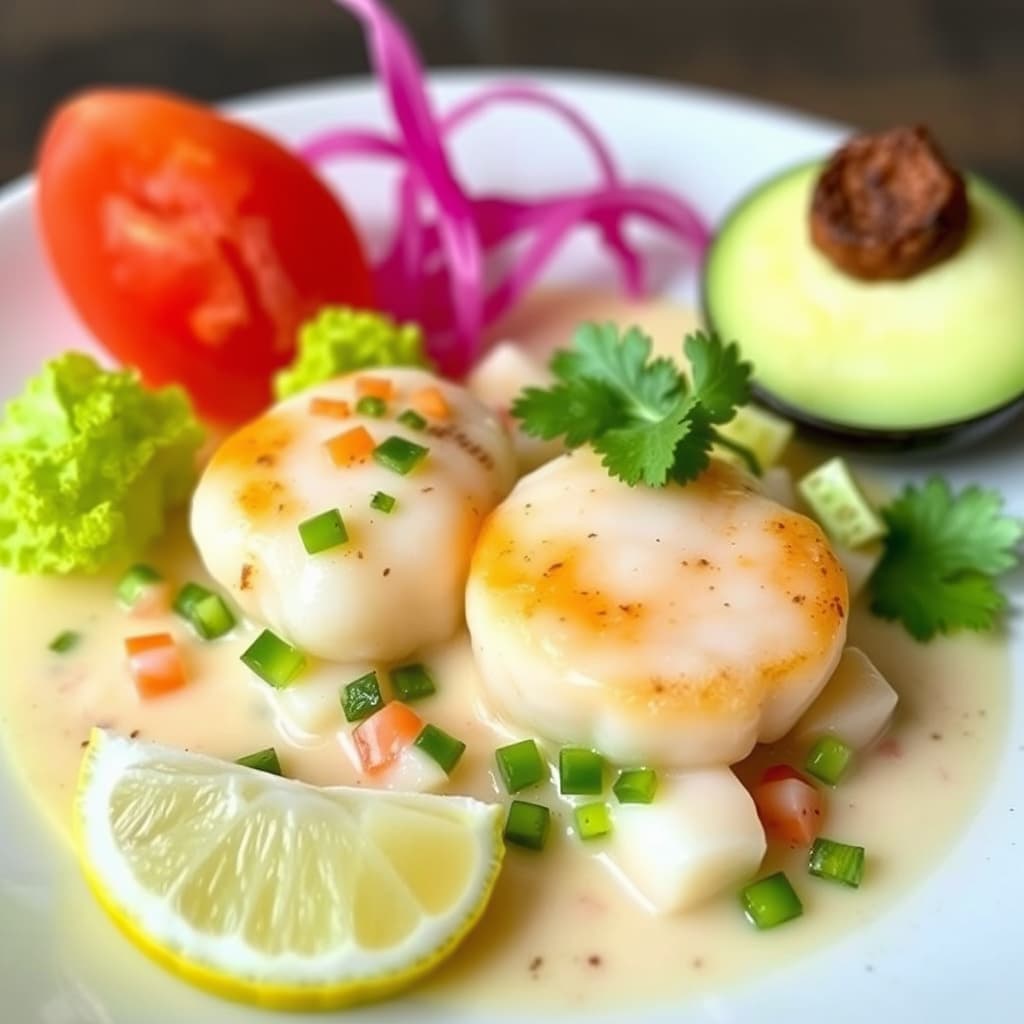 Kamskjellceviche med "Tiger's Milk"