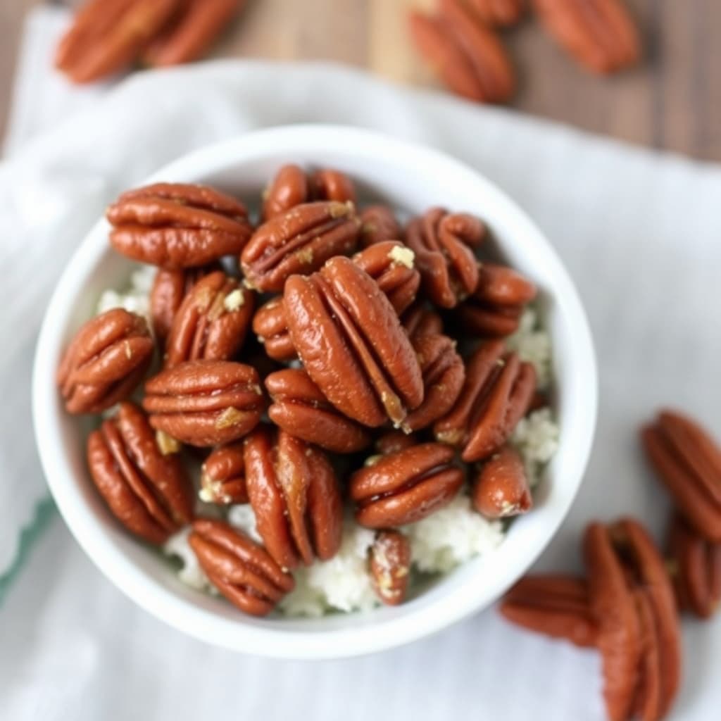 Kandiserte krydrede pekannøtter