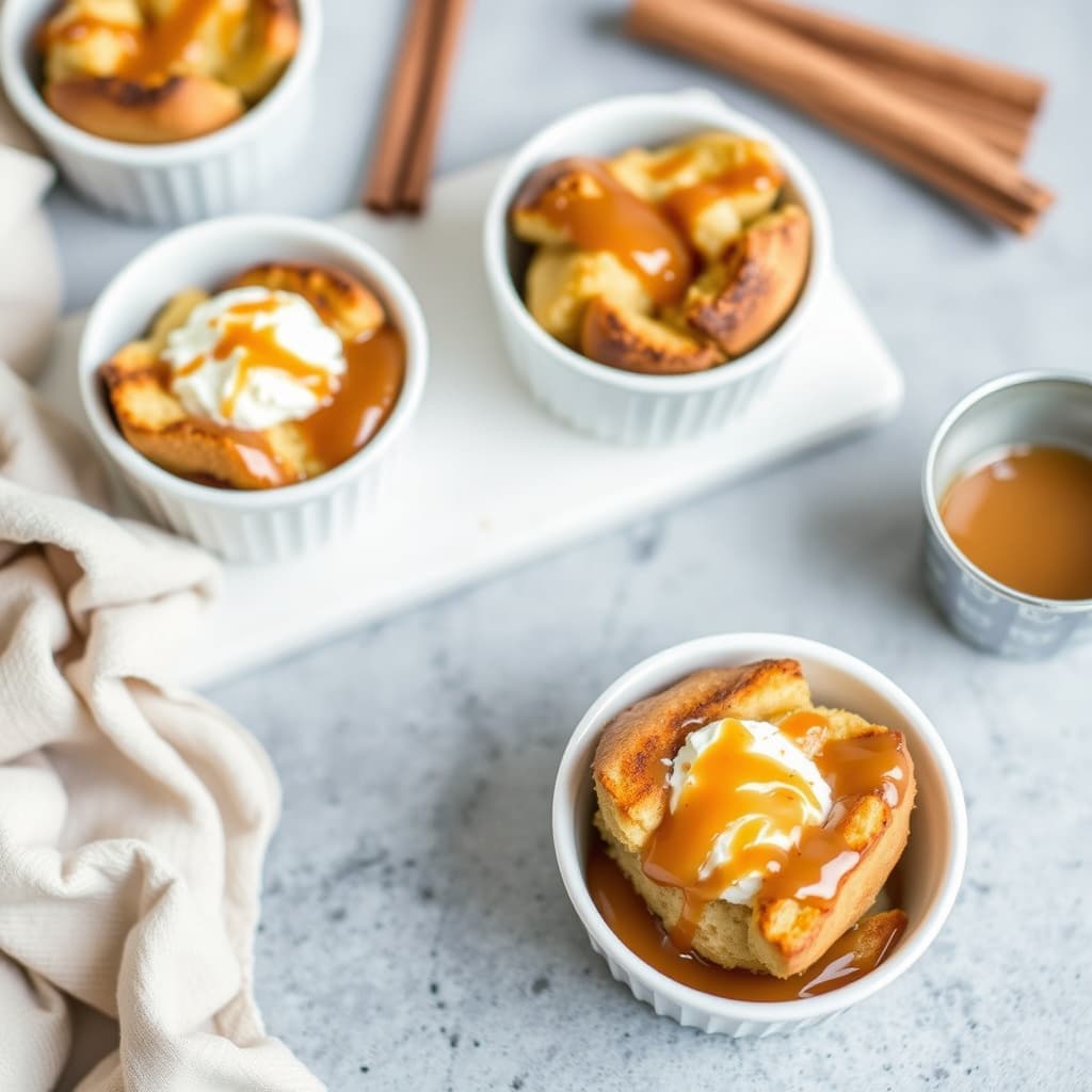 Kanel-karamellbrødpudding