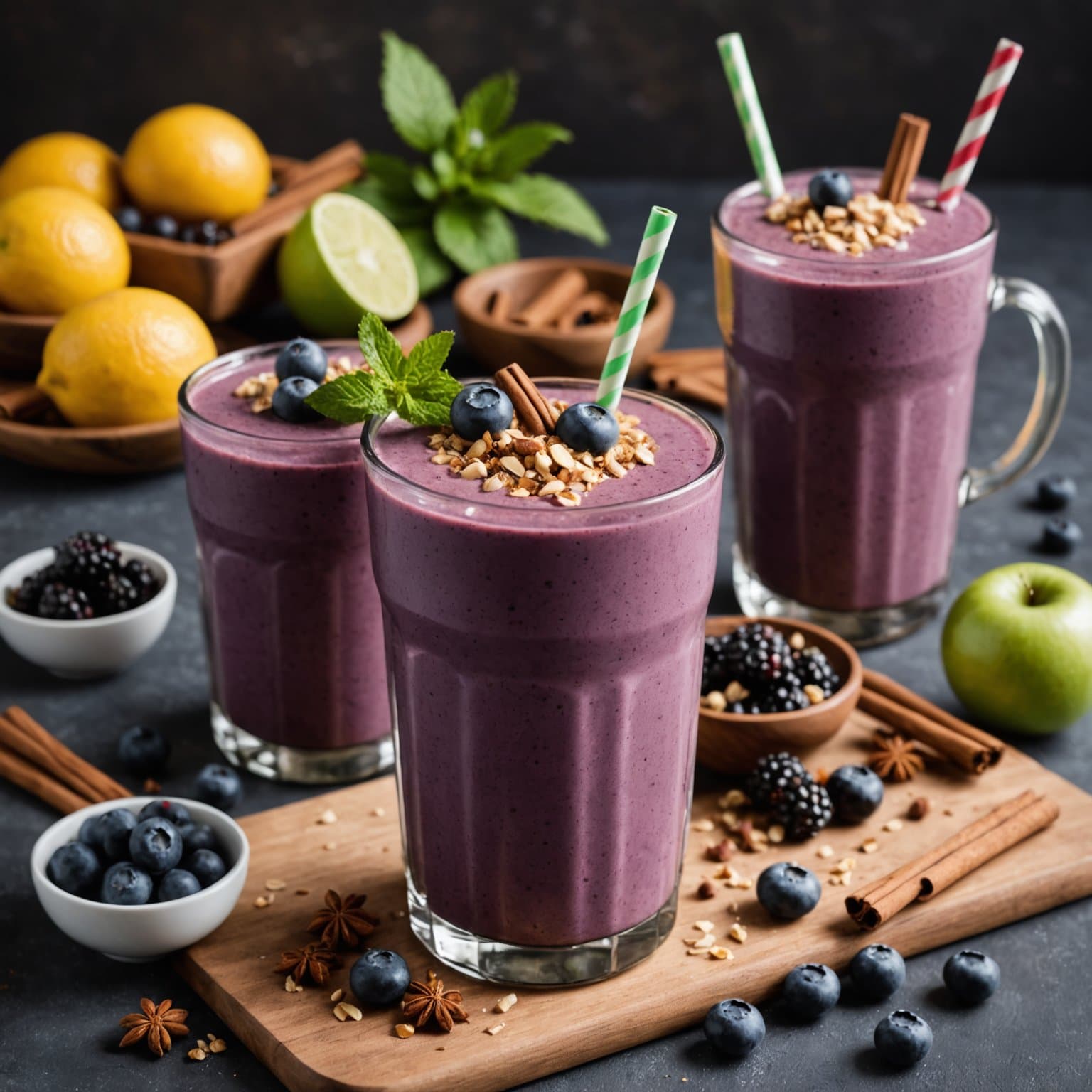 Kanel- og acai-smoothie med Truvia® naturlig søtningsmiddel
