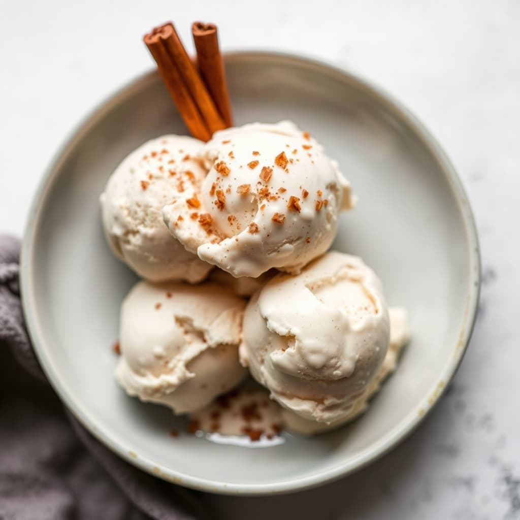 Kanel- og nellikis med iskrem