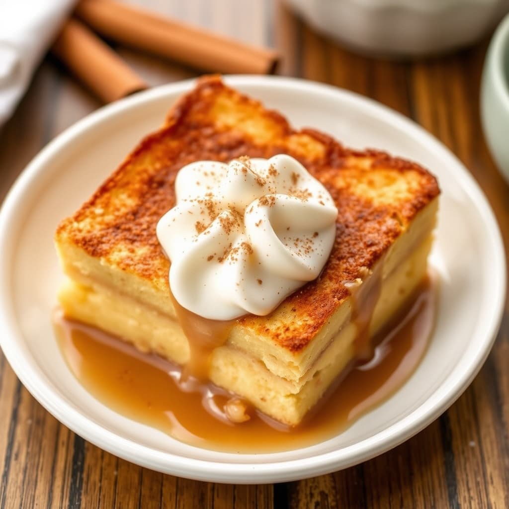 Kanel- og ristet brød-pudding