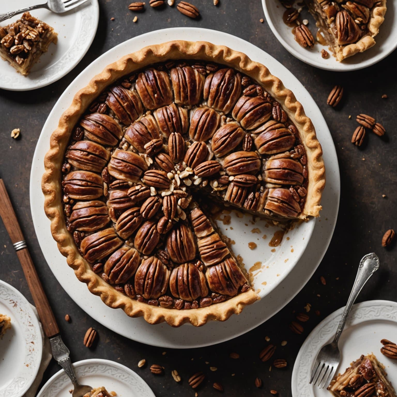 Kanelbolle med pekannøttpai