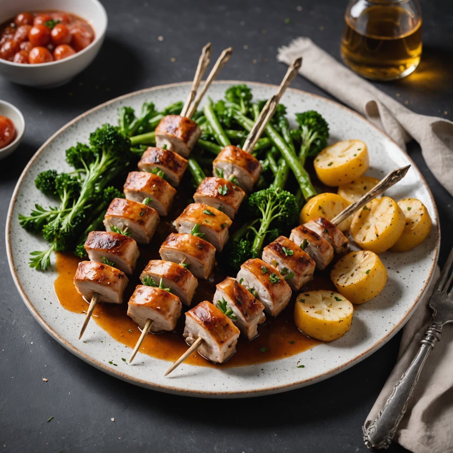 Kaninkebab med plommer